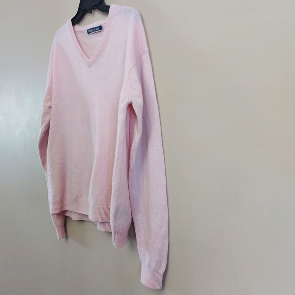 Woolovers Wool Pink Oversized V Neck Sweater Size medium - Picture 3 of 7